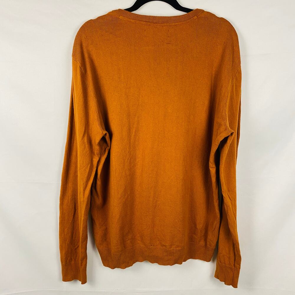 Hawker Rye Men's‎ Orange V-Neck Sweater Size Large - Picture 4 of 4